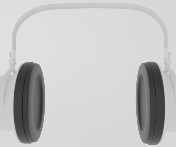 ArtStation White headphones with black ear pads Resources