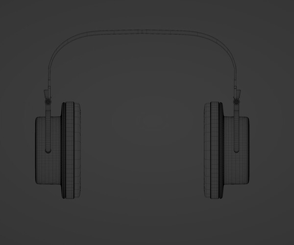 ArtStation White headphones with black ear pads Resources