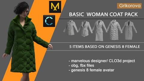 Basic  woman coat pack