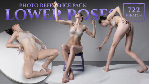 A Lower Female Poses- Photo Reference Pack For Artists 722 JPEGs noAI