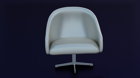 WHITE CHAIR LOW POLY GAME READY