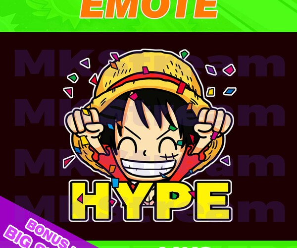 ArtStation - Twitch emotes chibi luffy hype | Artworks