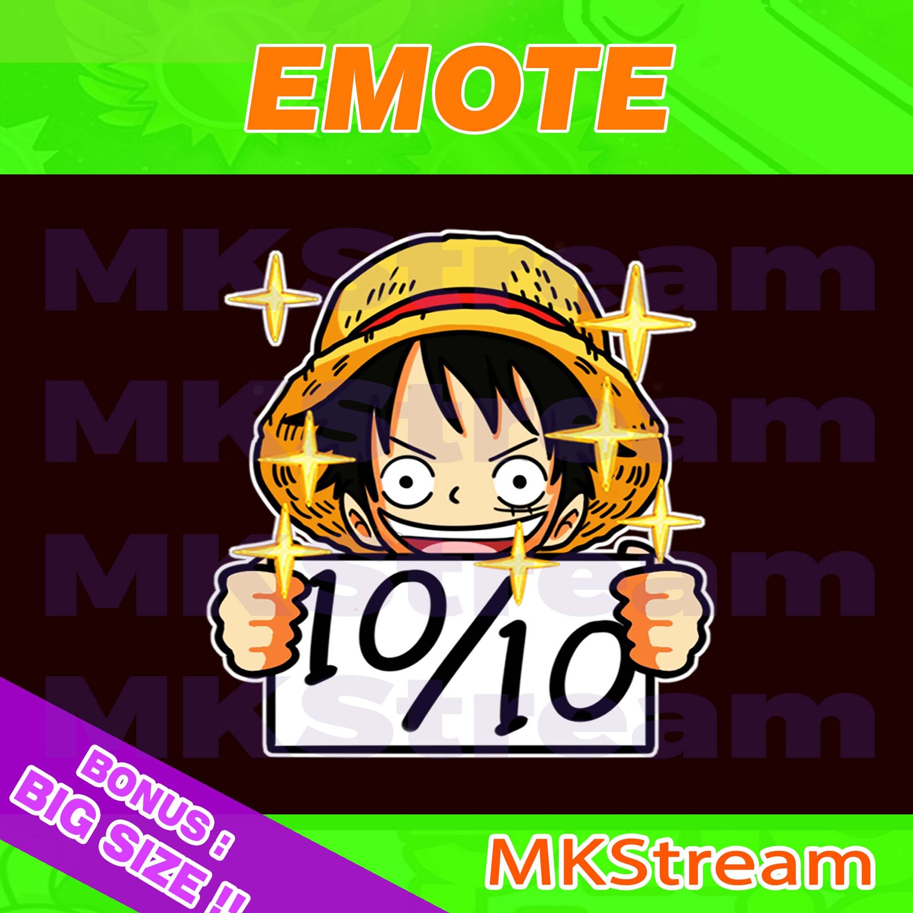 ArtStation - Twitch emotes chibi luffy perfect score 10/10 | Artworks