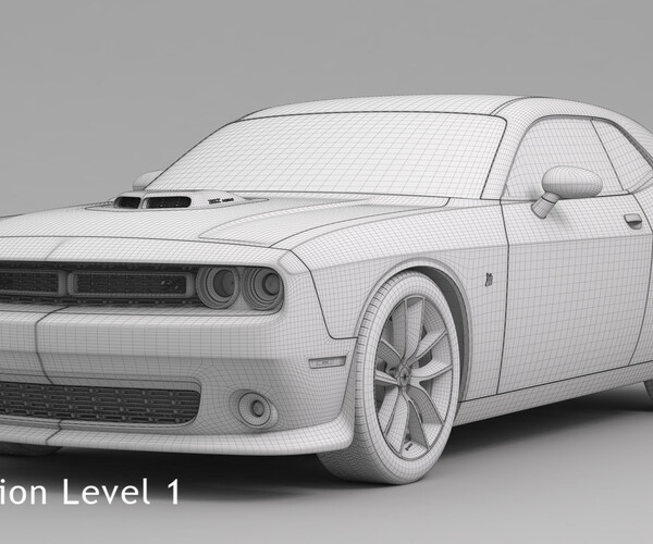 ArtStation - Dodge Challenger 392 Hemi Scat Pack Shaker 2016 | Resources