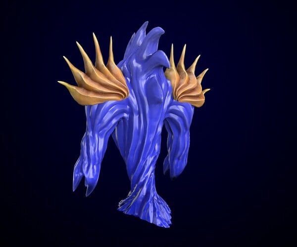 Artstation - Low-poly Model Of The Character Water Elemental 