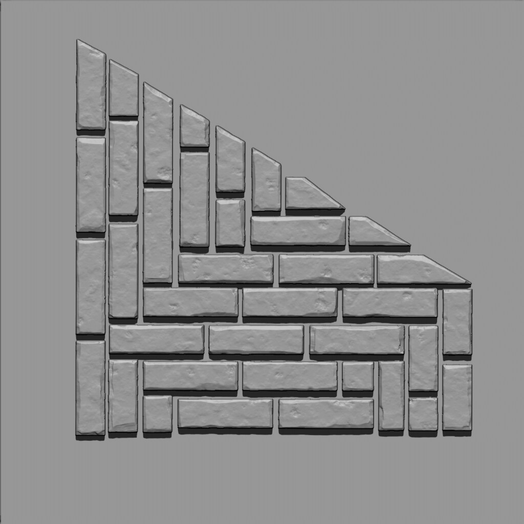 ArtStation Bricks Pattern VDM Brushes + Obj, Fbx Brushes