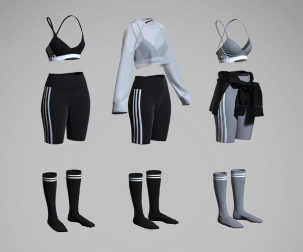 ArtStation - Workout outfit for Women (Training suit) | Resources