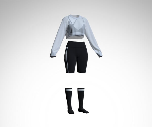 ArtStation - Workout outfit for Women (Training suit) | Resources