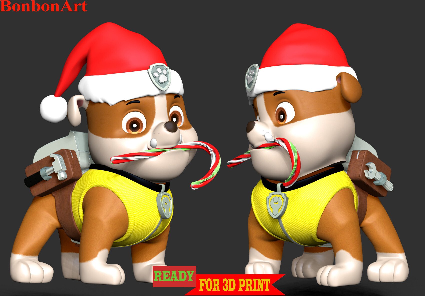 ArtStation Rubble Paw Patrol Merry Christmas Resources