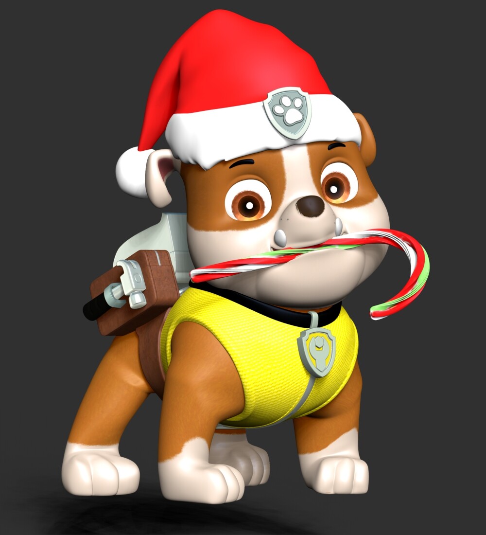 ArtStation Rubble Paw Patrol Merry Christmas Resources