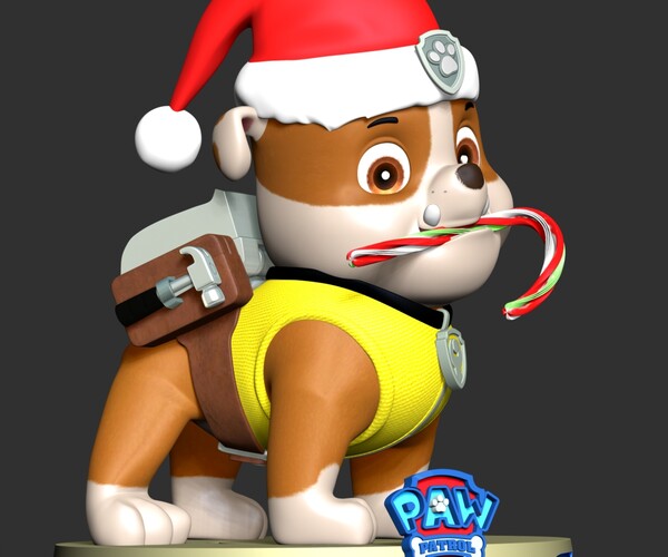 ArtStation Rubble Paw Patrol Merry Christmas Resources