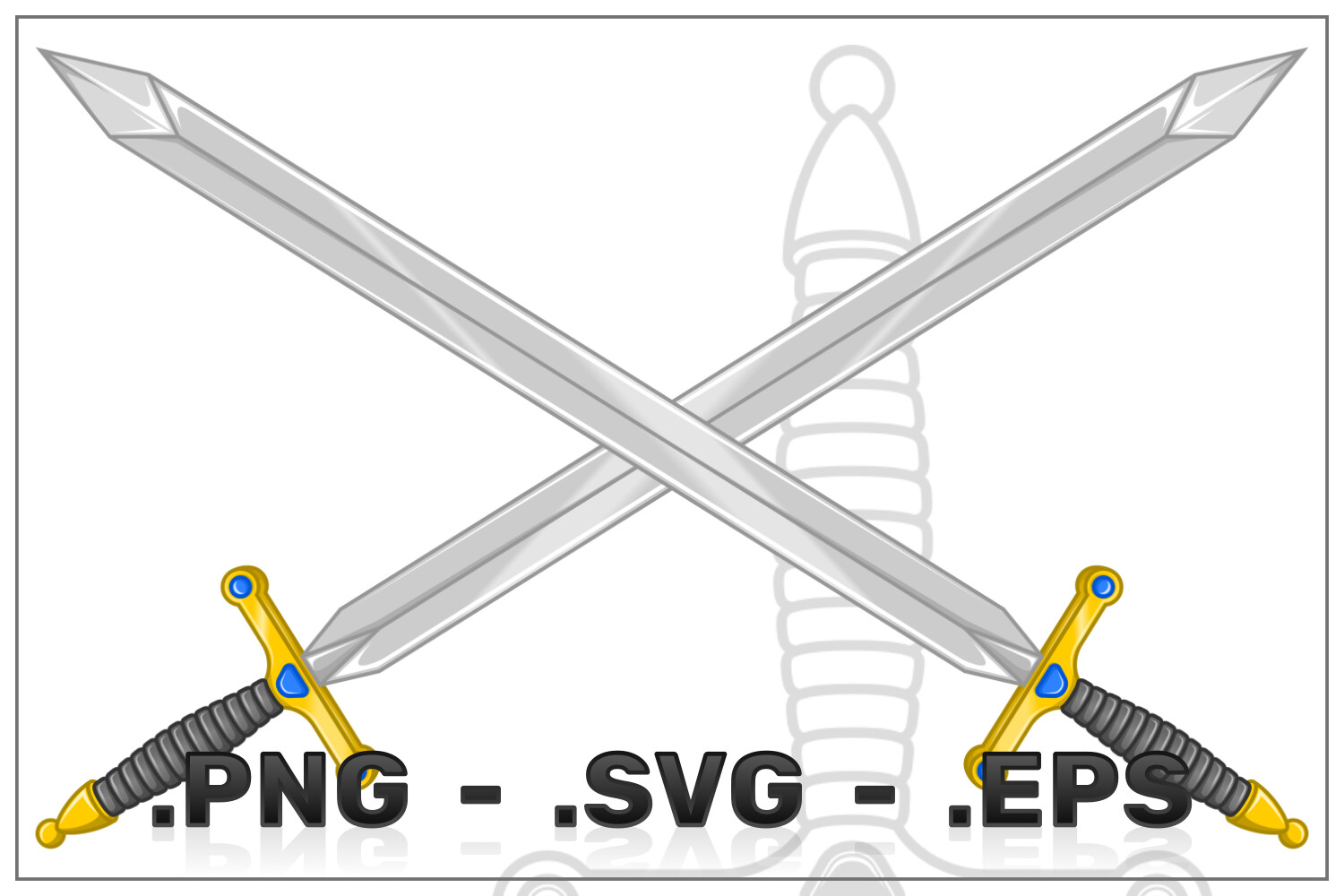 ArtStation - Vector Design Of Interlocked Medieval Swords