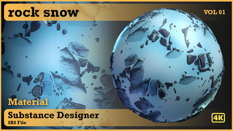 Rock Snow - VOL 01 - substance designer