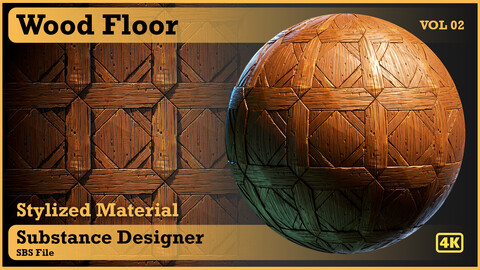 Wood Floor Stylized - VOL 04 - substance designer