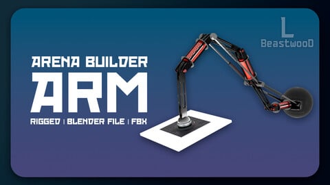 Mechanical Robot Arm Arena Builder Rigged