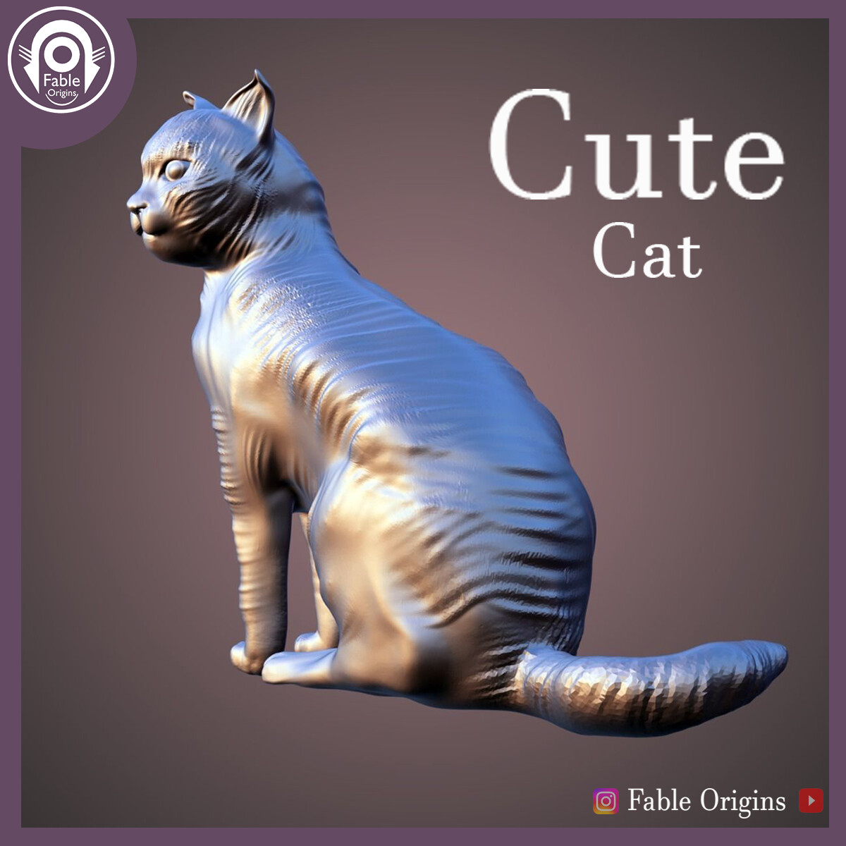 ArtStation - Cat 3D Print Model | Resources