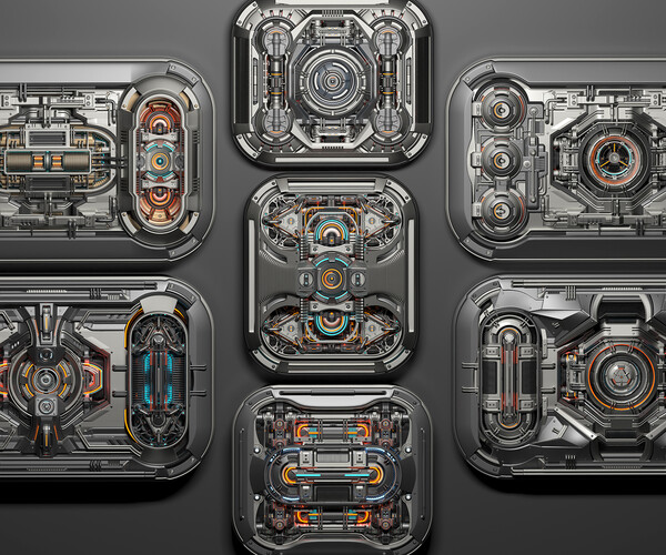 ArtStation - Sci-Fi Kitbash Hard Surface Mega pack 4 (Max,FBX,OBJ ...
