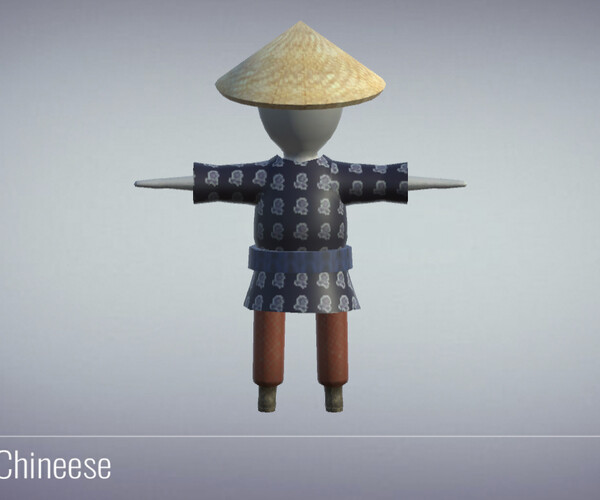 ArtStation 3D Chineese Stickman Hypecasual Game Assets