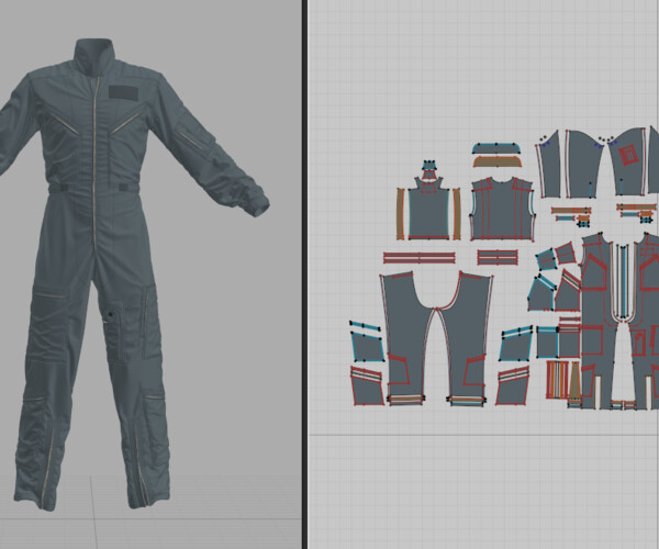 ArtStation - Flight suit. Marvelous Designer/Clo3d project+
