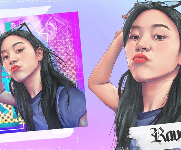 ArtStation - ITZY Ryujin Vector Poster Art (PNG Clipart Included ...