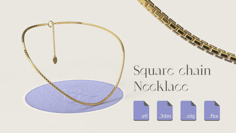 Square chain - Necklace