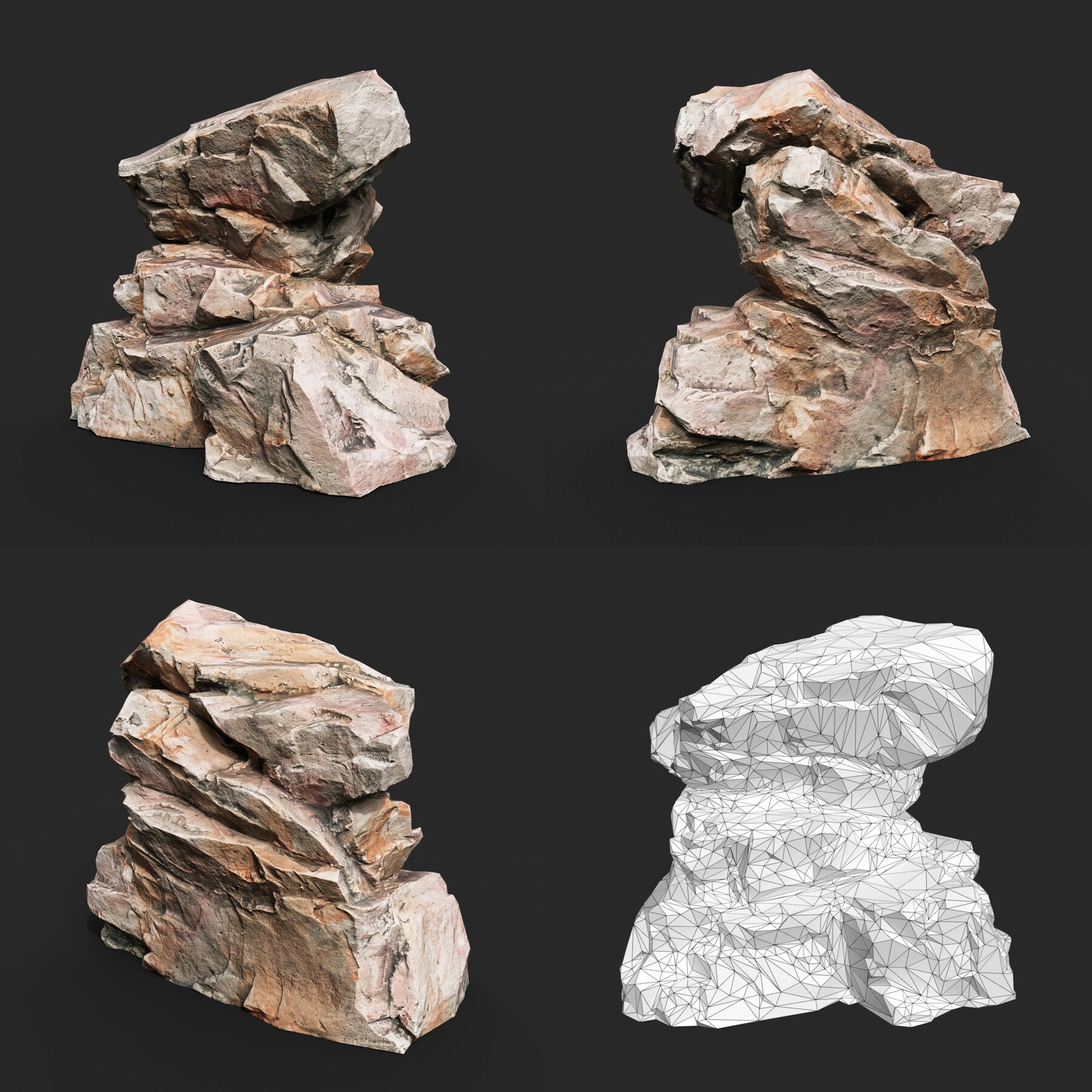 Sharp Rock Formation 221104 - Ultra HD 16K Texture | 3D model