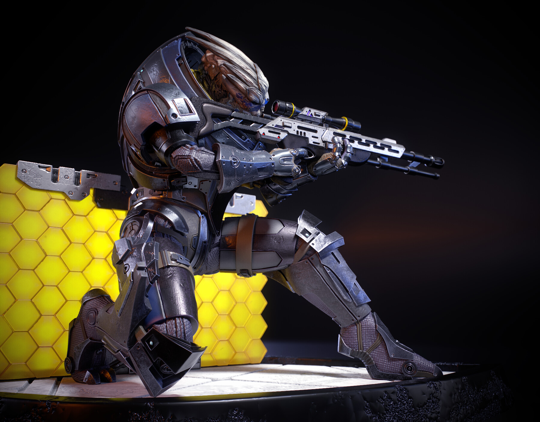 ArtStation - Mass Effect Fanart - Garrus Vakarian 3d Print Figurine ...