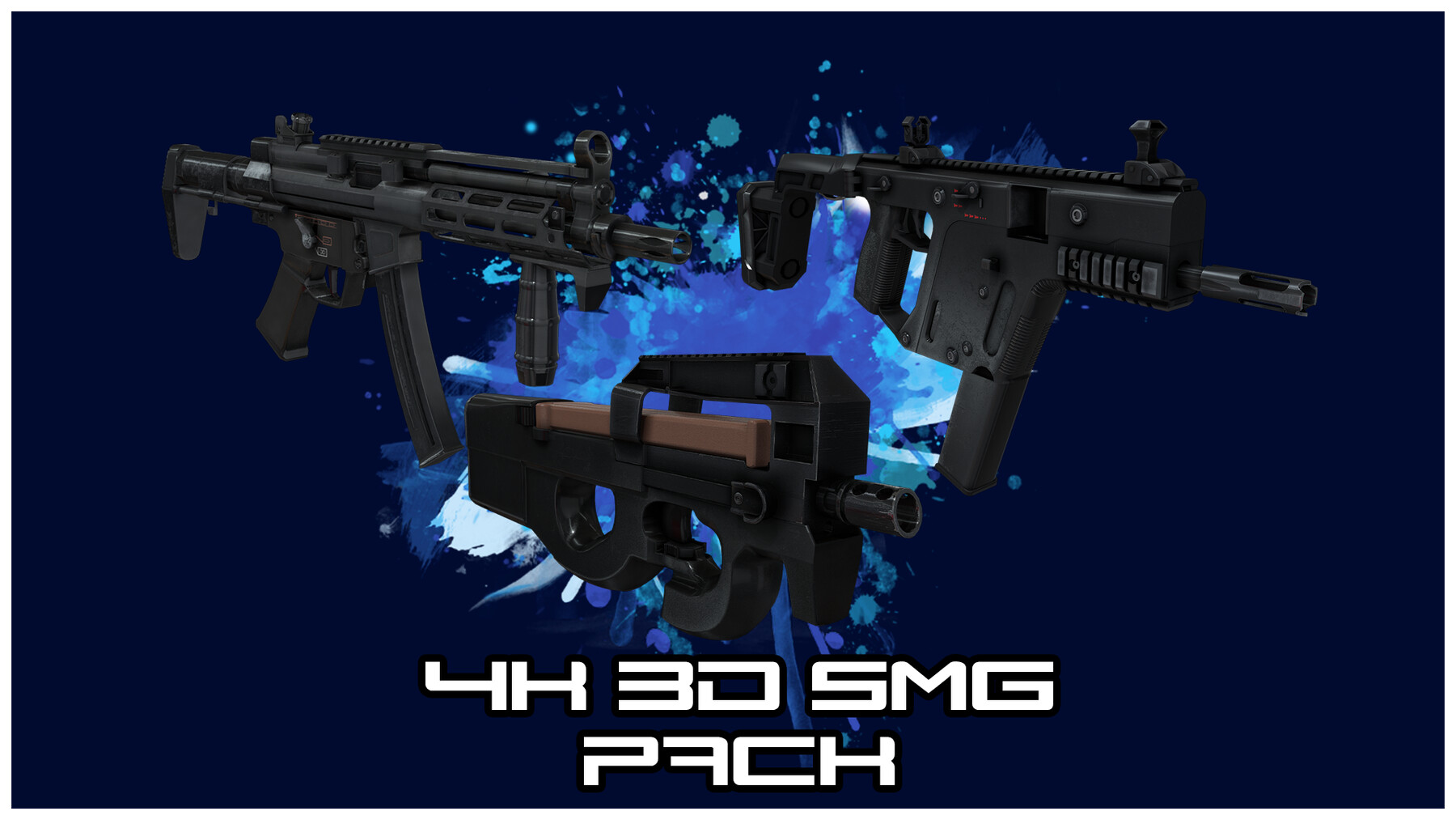 ArtStation - FPS Guns 4K - SMG Pack | Game Assets