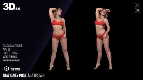 Raw Daily Pose | Mia Brown Underwear