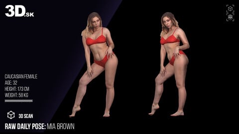 Raw Daily Pose | Mia Brown Underwear