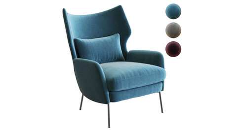 3D Model / Crate&Barrel Alex Armchair