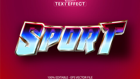 Sport text effect, editable Sport and team text style