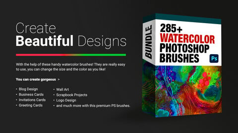 285+ Watercolor Photoshop Brushes
