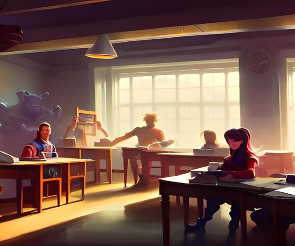 ArtStation - 43 school class room of university 1600 jpg pack runwayml ...