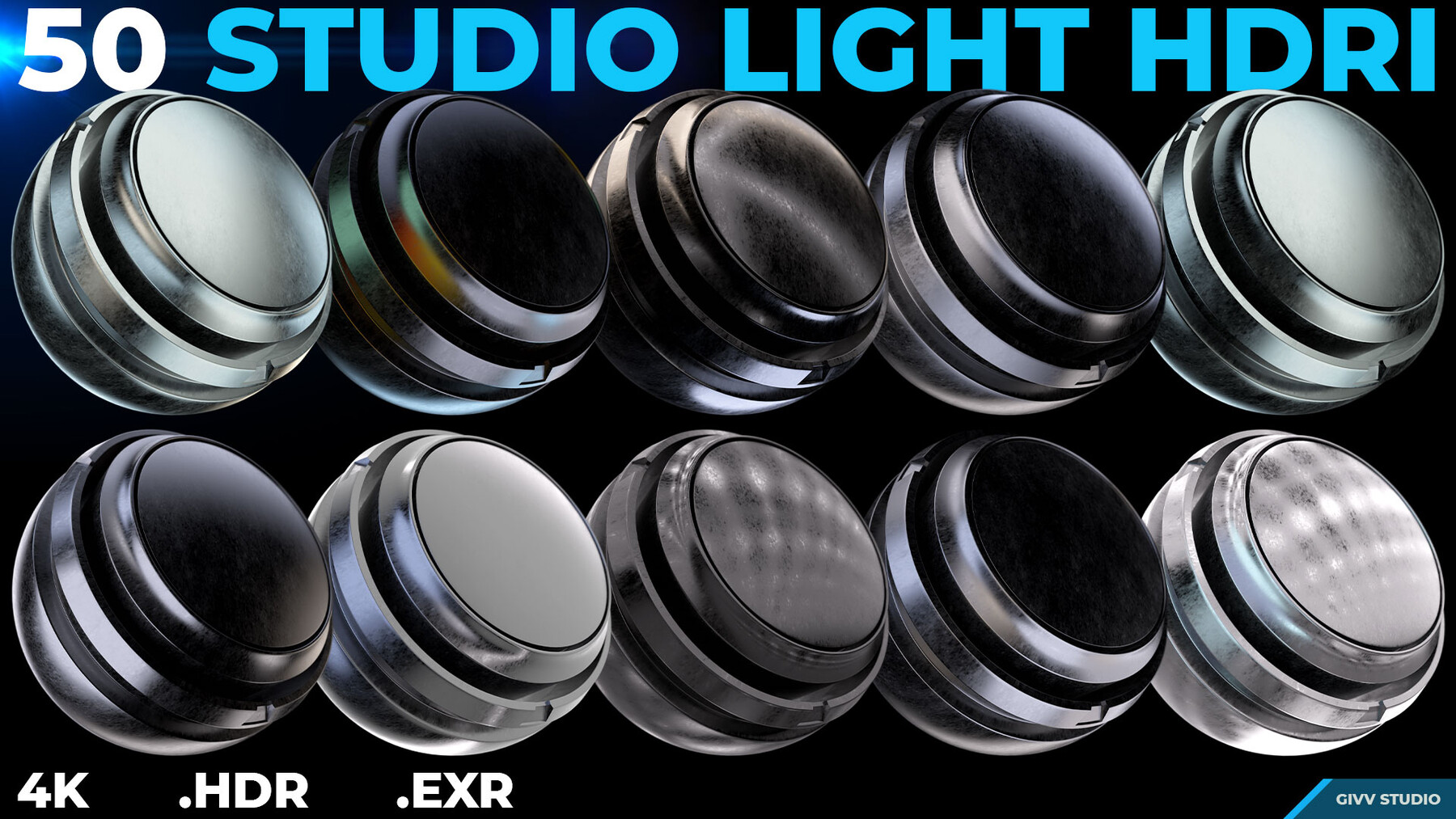 ArtStation - 50 Studio Light HDRI (.Exr /.Hdr ) | Resources