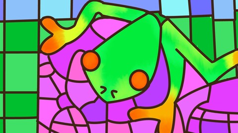 Stained Glass Frog