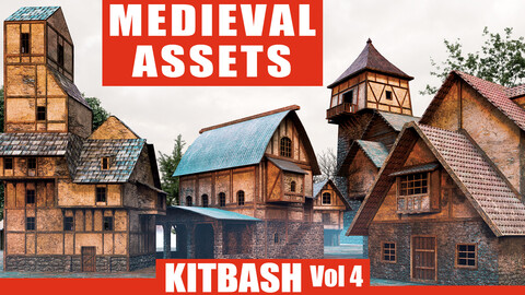 Kitbash:MEDIEVAL Assets+Texture Vol 4