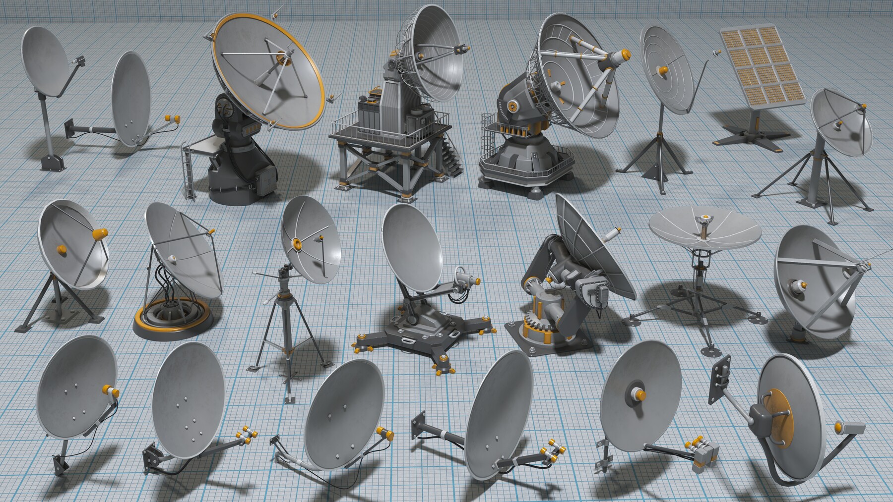 ArtStation - Antennas Collection - 21 pieces | Game Assets