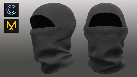 Balaclava/ mask military unisex (MD/ Clo3d zprj project + fbx +obj)