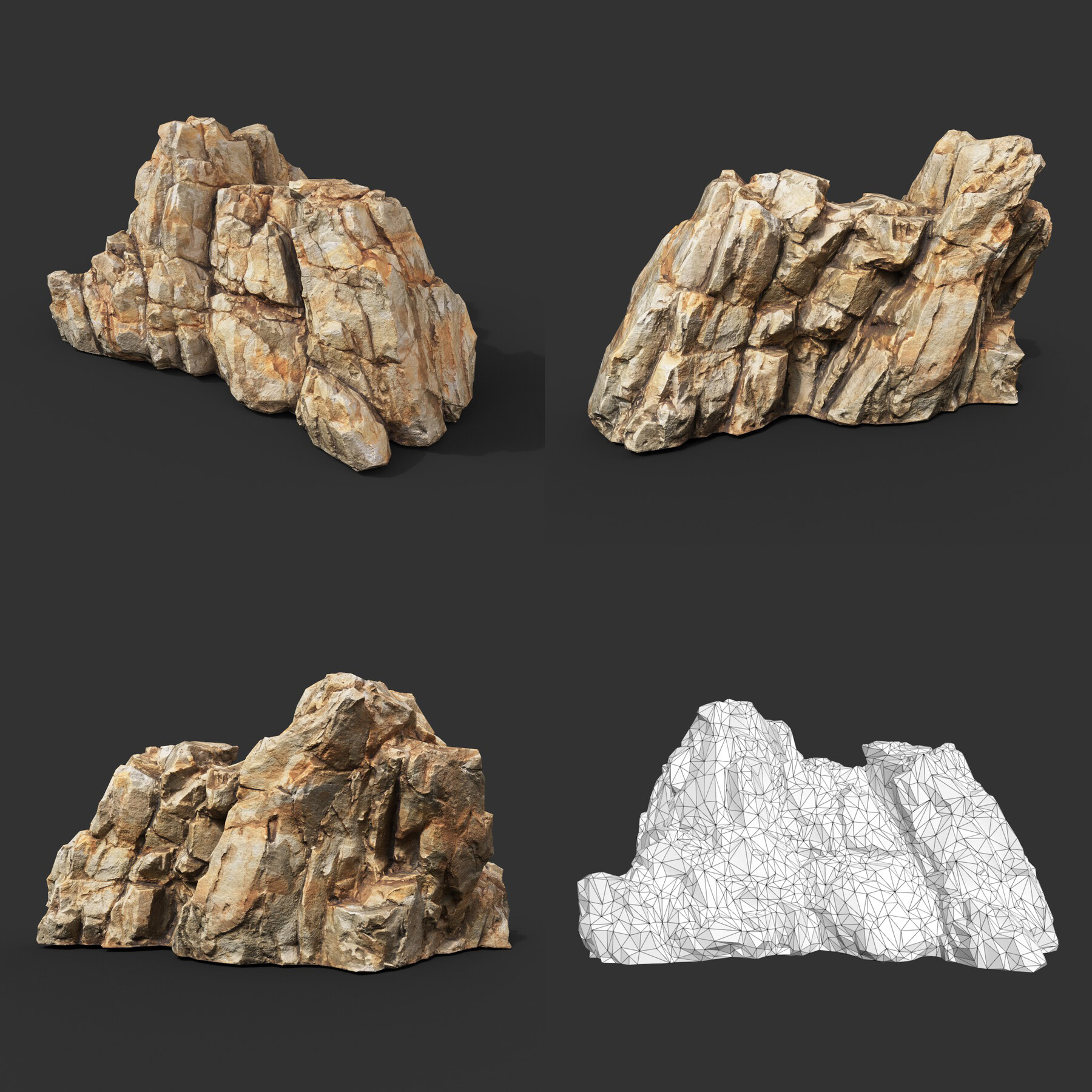 Sharp Rock Formation 221109 - Ultra HD 16K Texture | 3D model