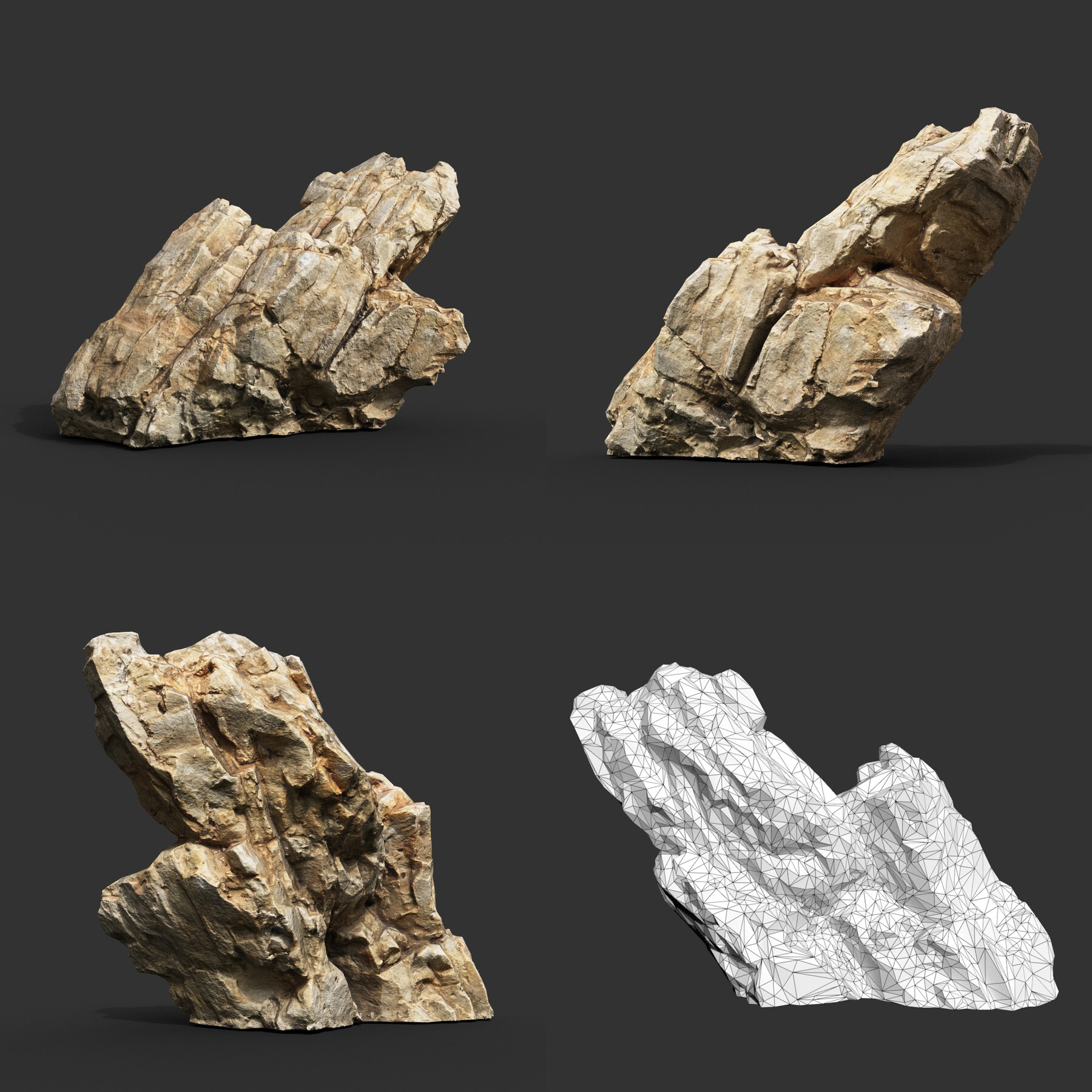 Sharp Rock Formation 221109 - Ultra HD 16K Texture | 3D model