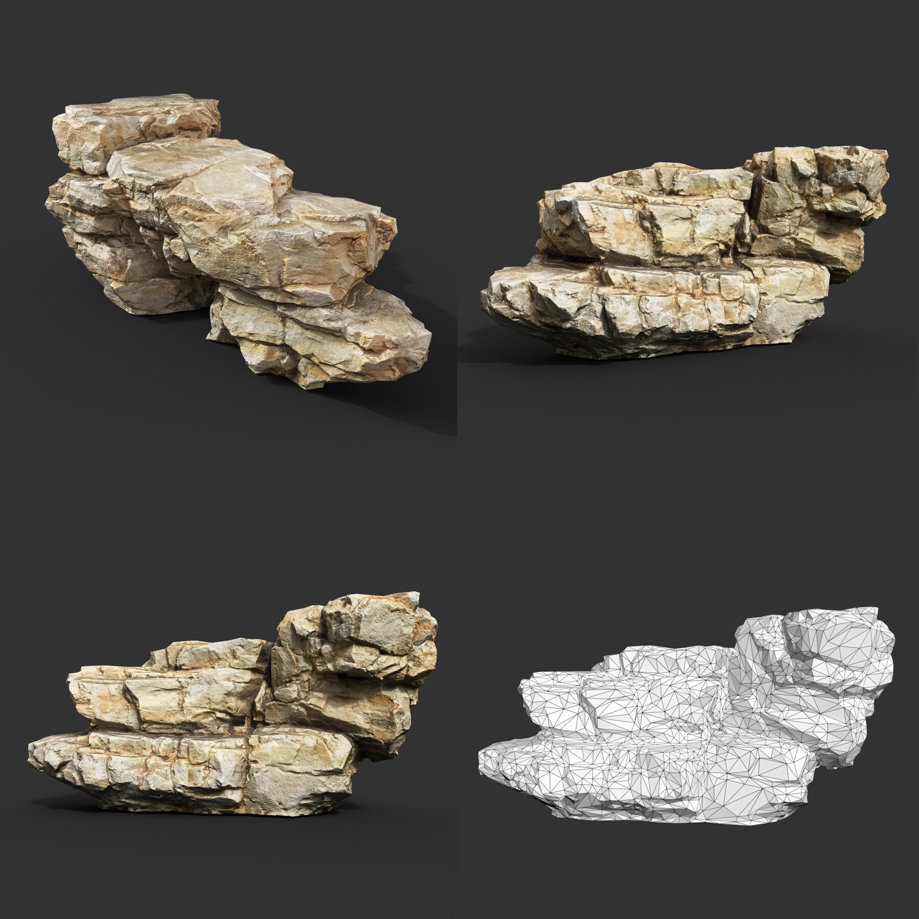 Sharp Rock Formation 221109 - Ultra HD 16K Texture | 3D model