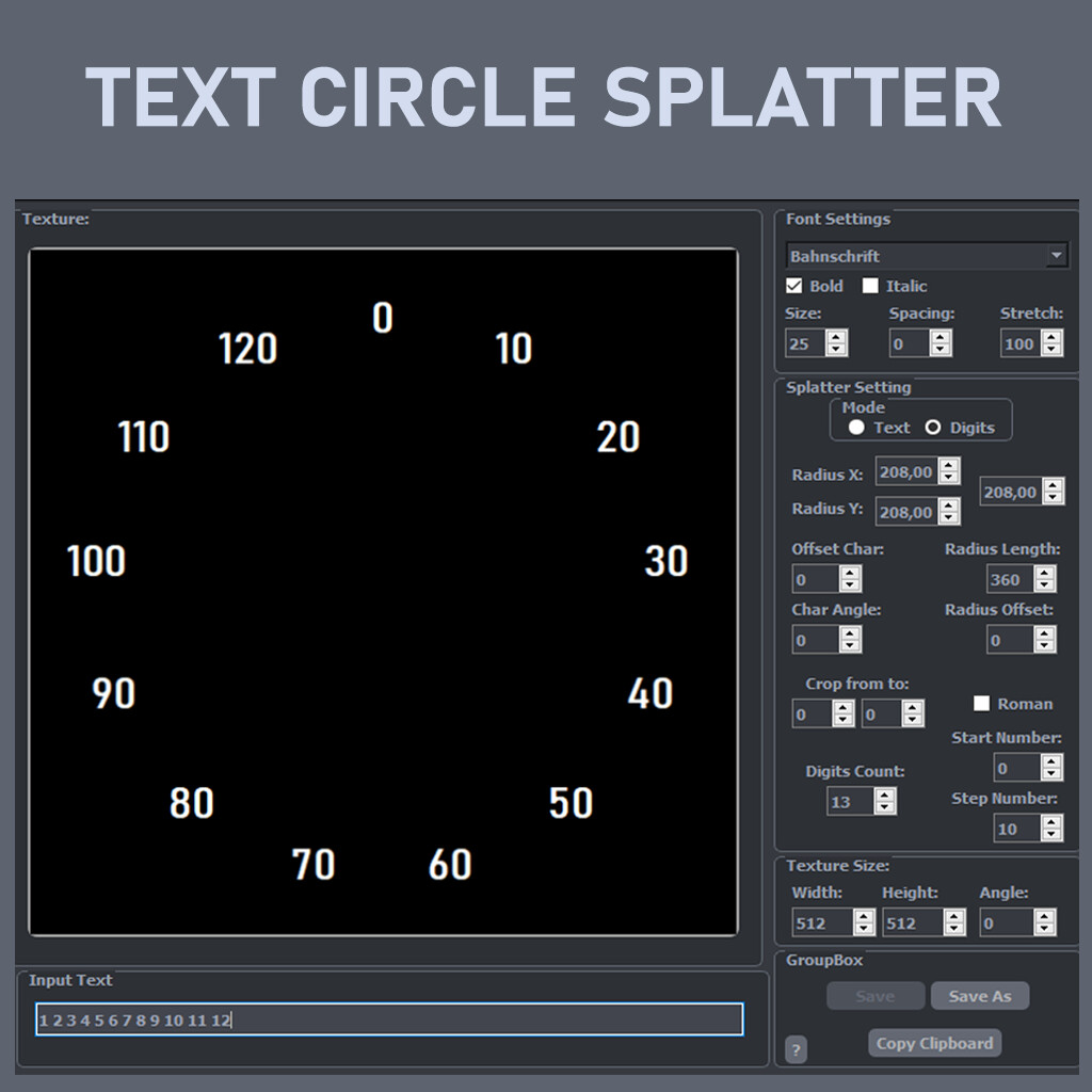 ArtStation - Text Circle Splatter | Resources