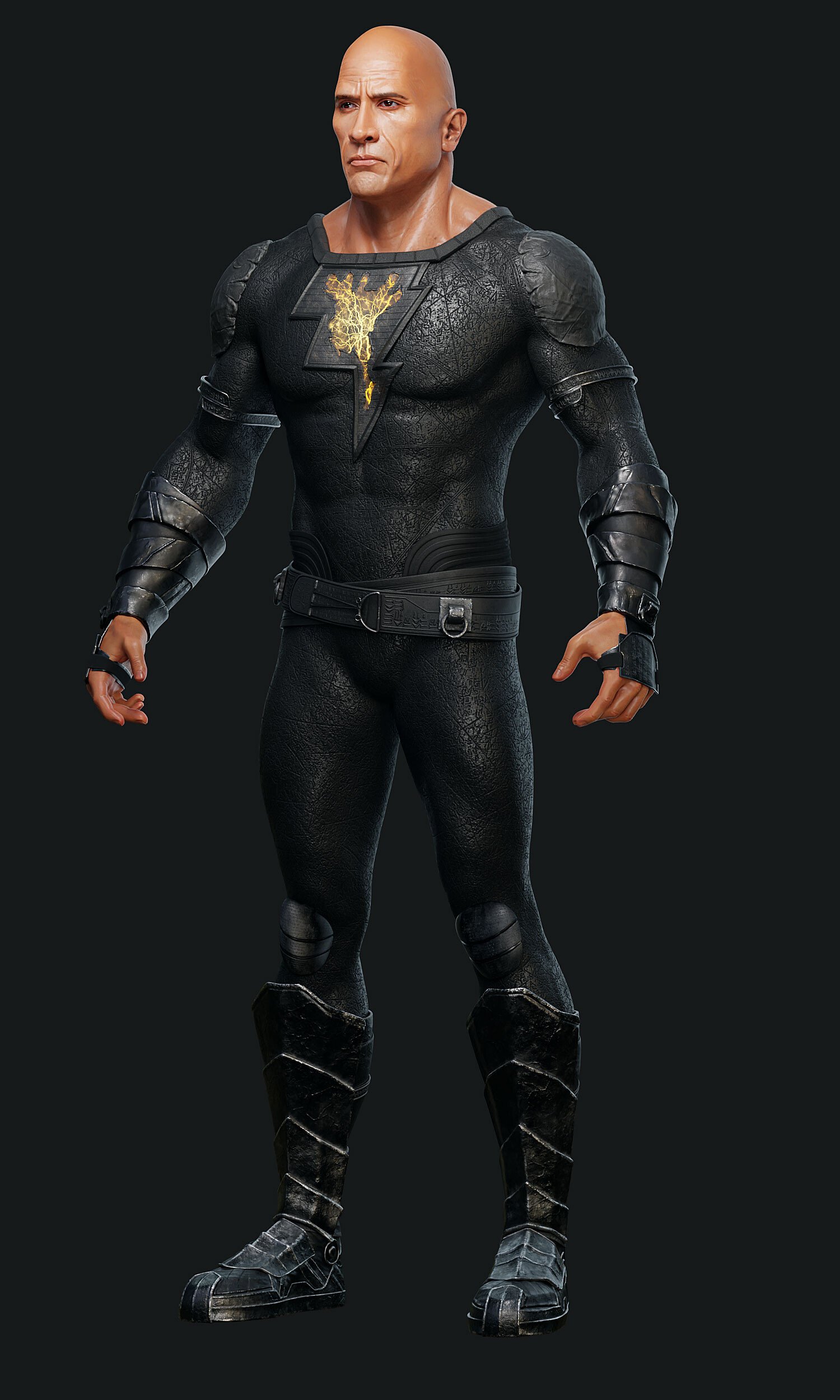 Artstation - Black Adam - Dwayne Johnson Movie Replica Realistic 3d 