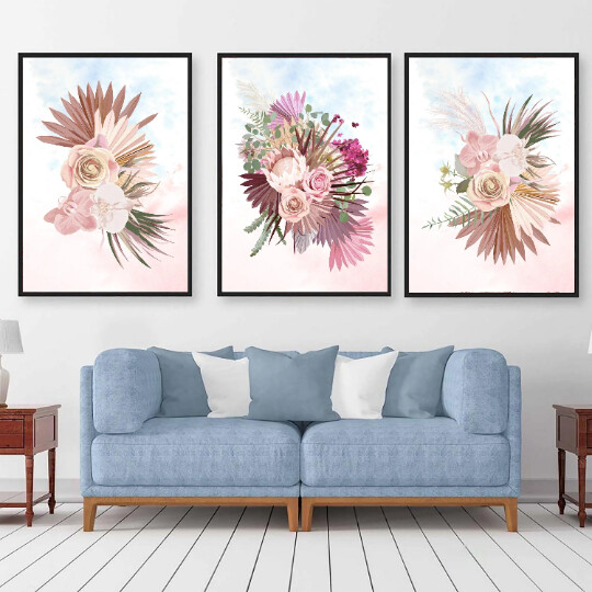 ArtStation Watercolor Flowers Wall Art Flower Bedroom Wall Decor