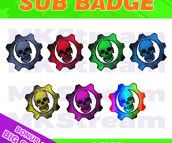 ArtStation - Twitch sub badges luffy gear 5 evolution pack