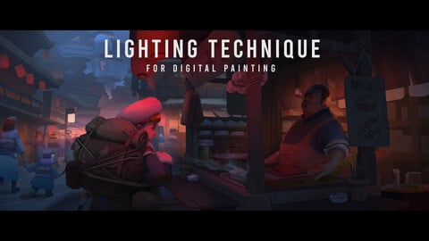 Lighting technique for digital painting