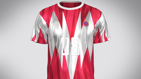 Soccer Red Sports Jersey Player-08