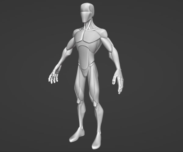 ArtStation - Stylized Male Anatomy Blockout V2 | Resources