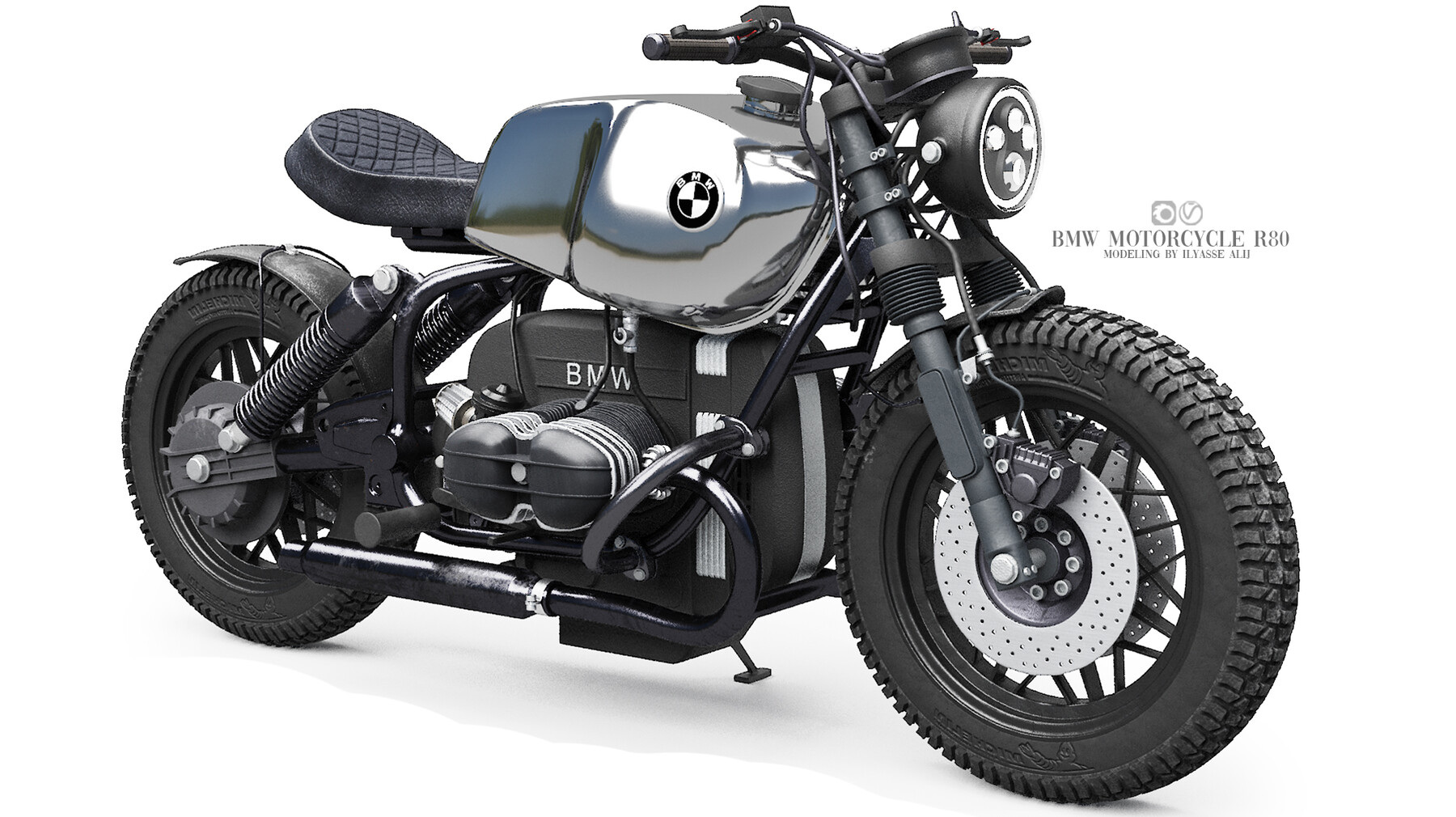 ArtStation - bmw motorcycle r80 | Resources